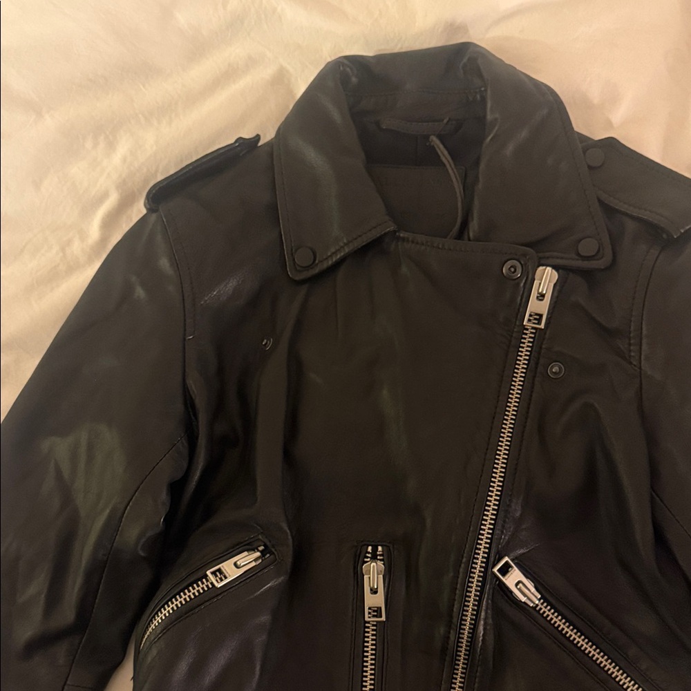 All Saints Balfern Biker Leather Jacket new with tags